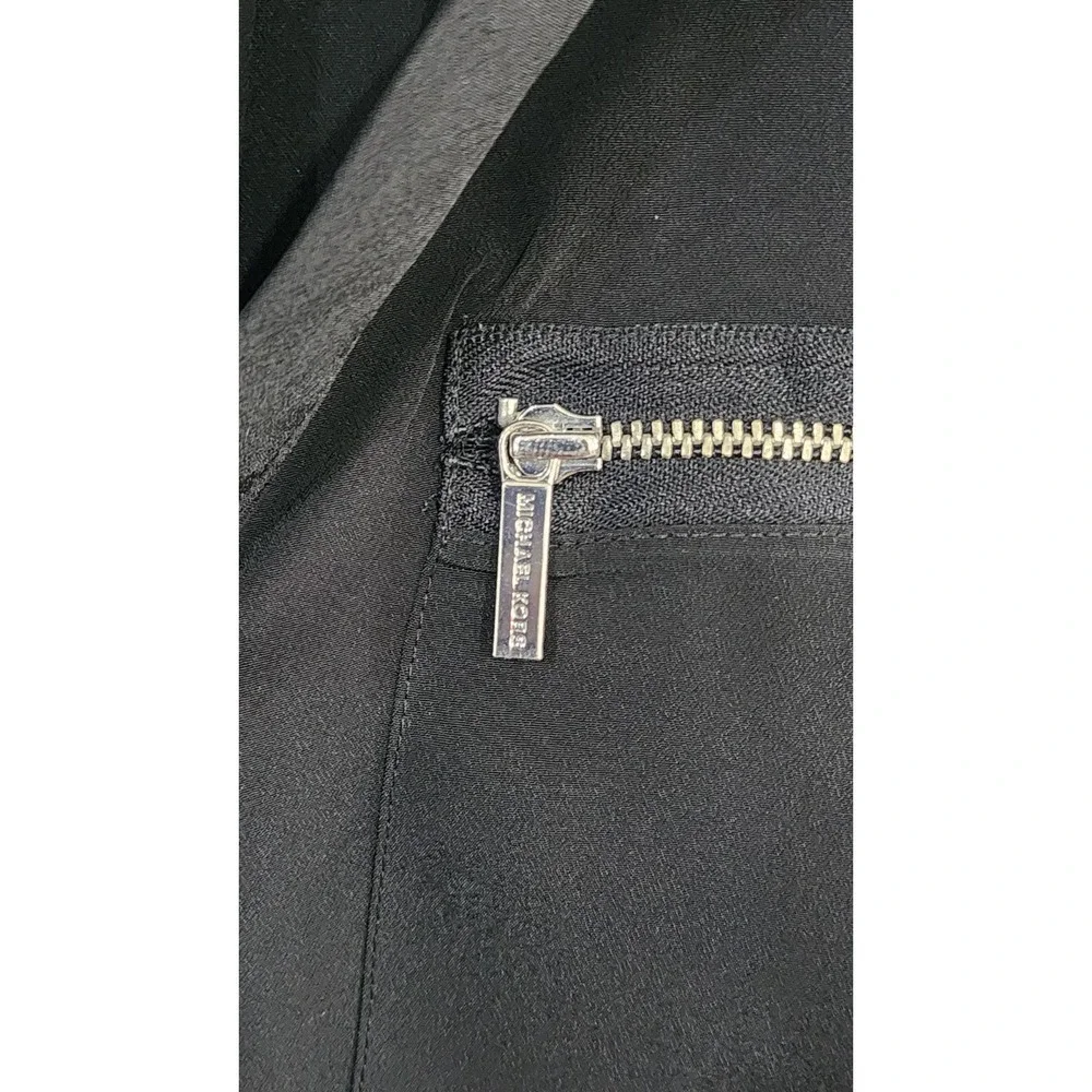 Michael Kors Womens Zip-Pocket Roll-Tab Sleeve Blouse Size‎ 18